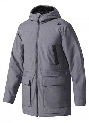 Пуховик reebok  сірого кольору