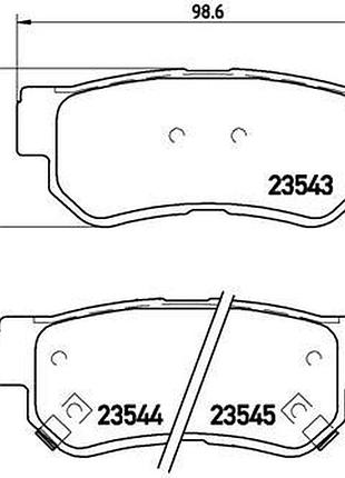 Колодки тормозные дисковые (комплект 4 шт) задн hyundai getz (tb) 1.4 2001.06-2011.01 bm p30014