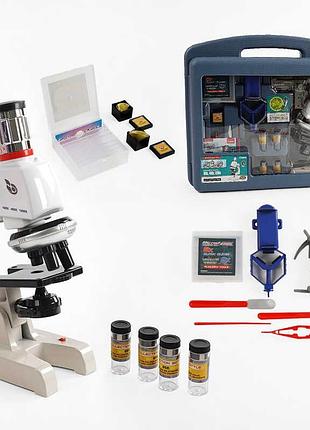 Оптичний прилад bg 020 (8) металопластик з підсвіткою, батарейковий, тримач для смартфона, додаткові елементи, у кейсі