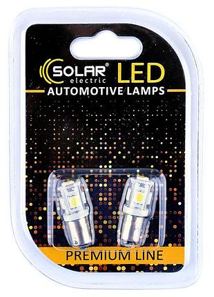 ★➚led автолампа solar 24v t8.5 ba9s 5smd белая для автомобиля освещение салона светодиодные лампы 2шт dm-11