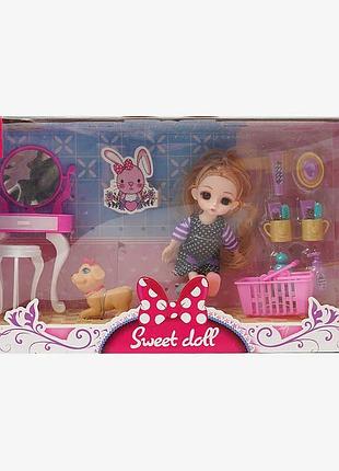 Кукла r 100-155-31 (48/2) 15 см с подвижными элементами и набором в коробке