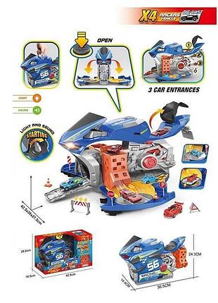 Ігровий комплекс sk 120 s (12) з трьома рівнями, 4 машинками, звуковими ефектами, підсвічуванням і рухливими деталями в наборі