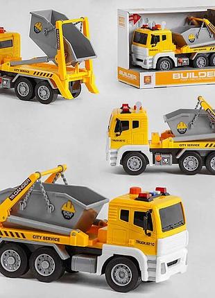 Іграшковий самоскид спецтехніки wy 821 c (18) з підсвічуванням та звуковими ефектами