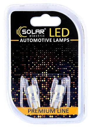 ★➚led автолампа solar t10 12v белая 2шт светодиодные лампы для освещения салона автомобиля dm-11