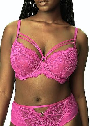 75-f/g ажурный бюст m&s blanca портупея съёмная, чёрный