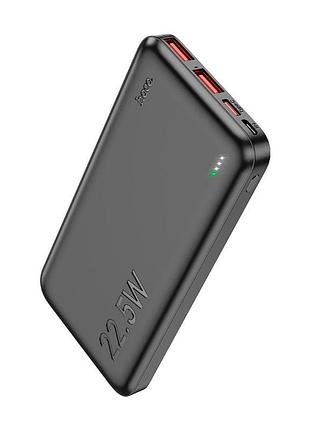 Power bank hoco j101 10000mah, usb+type-c, 22.5w, black, 0.25kg