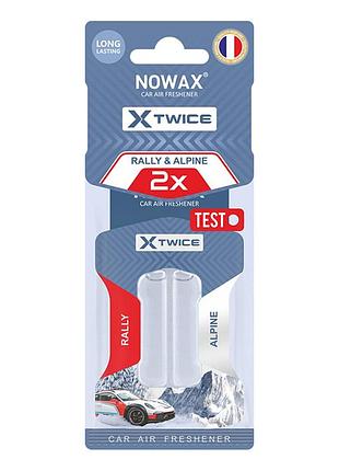 ☛☇ароматизатор nowax x twice с двойной капсулой для автомобиля alpine rally освежитель воздуха для машины