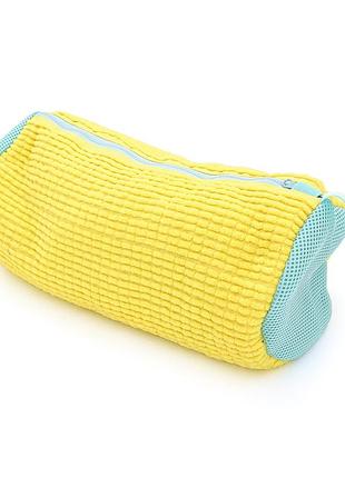 Чехол-сумка для стирки обуви 19*36см , полиэстр, желтый
