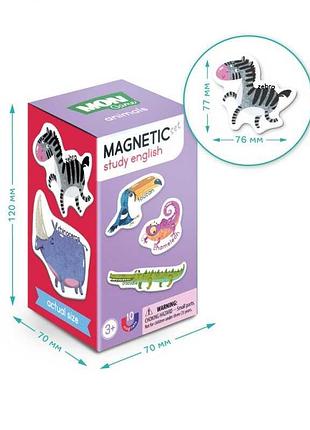 Игра с магнитными животными dodo 200205 (24) 10 деталей для изучения английского