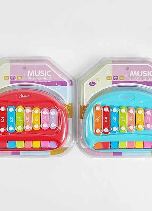 Музыкальный ксилофон-пианино 682-7 (48/2) с двумя видами в слюде