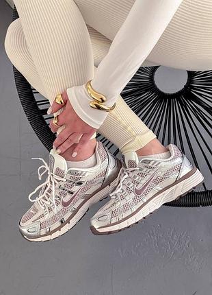 Кроссовки nike p-6000 white/pink