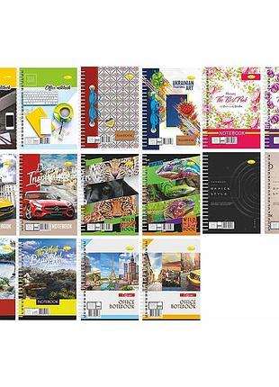 Графический блокнот в-л4-80 а4, 80 листов, лакированный, с пружиной сверху 'апельсин' в миксе видов