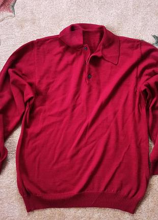 Мужская шерстяная кофта поло