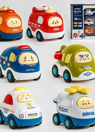 Набір з 6 інерційних моделей машин 3708 (18) в коробці