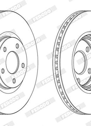 Диск тормозной передн з покриттям nissan qashqai / qashqai +2 i (j10, nj10, jj10e) 2.0 2006.11-2014.04 fe ddf1