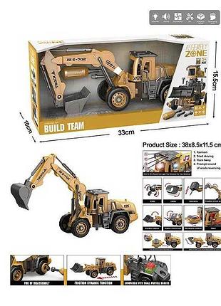 Игрушечная спецтехника yw 9102 d (24/2) со световыми и звуковыми эффектами, конструктор с отверткой и