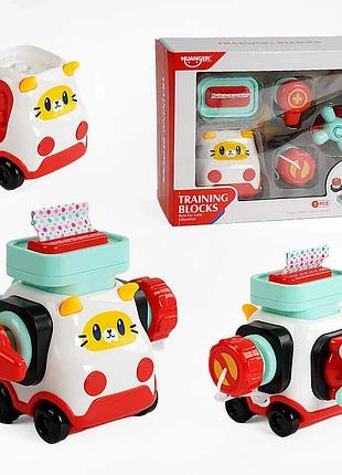 Развивающая доска he 8084 (36) с пятью аксессуарами: спиннер, пищалка, салфетница, коробка