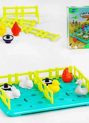 Логічна гра e 7977 «hola» з домашніми тваринами, 8 фігурок та ігровим полем для розвитку