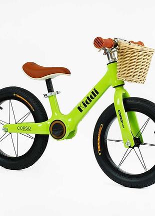Беговел corso kiddi lt-14127 с магниевой рамой, 14-дюймовые надувные резиновые колеса, алюминиевые обода,