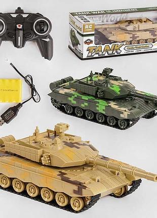 Радиоуправляемый танк 9902 с подсветкой фар и звуковыми эффектами, аккумулятор 4.8v, 2 цвета