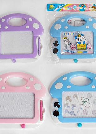 Цветная доска для рисования c 50117 (72) с 3 оттенками и 2 фигурными штампами, в упаковке