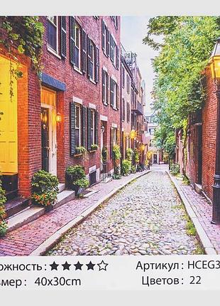 Картина за номерами hceg 30493 "італійський квартал" від tk group, 40х30 см, комплект для творчості в стильній коробці