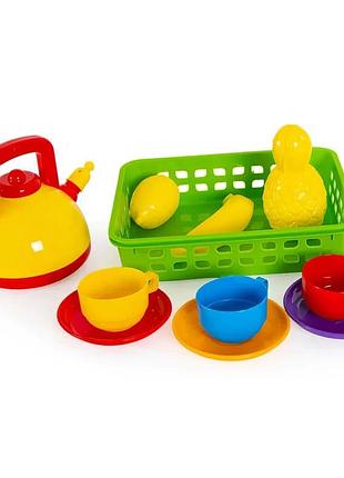 Гр набір дитячого посуду у великому кошику 4904 bamsic