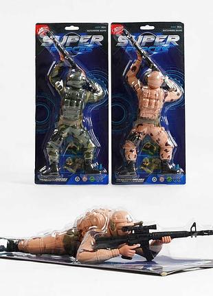 Игрушечный солдат hd 915-02 a (72/2) с подсветкой и звуковыми эффектами, подвижный, на батарейках