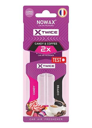 Ve ароматизатор повітря nowax x twice updated form nx00153 candy coffee для автомобіля освіжувач повітр upd_fo3