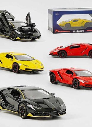 Игрушечная машинка gt - 01260 от авто эксперт, 3 цвета, металлопластик, масштаб 1:24, звук, свет, инерционный