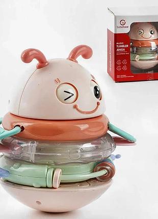 Неваляшка yl 505-6 a (36) розовая с английским озвучиванием на батарейках, в коробке