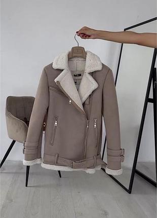 Дублянка авіатор натуральна замша