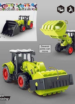 Инерционный трактор 706-24 (250) с погремушкой, 3 вида в упаковке