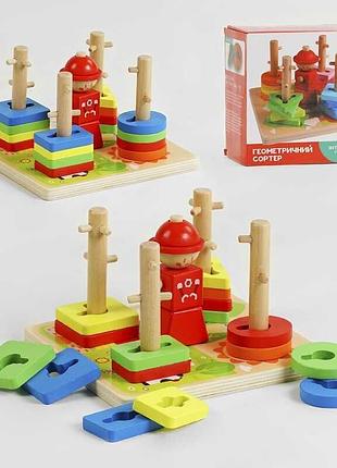 Геометрический сортер для развития детей 79996 (40) 4fun game club wood