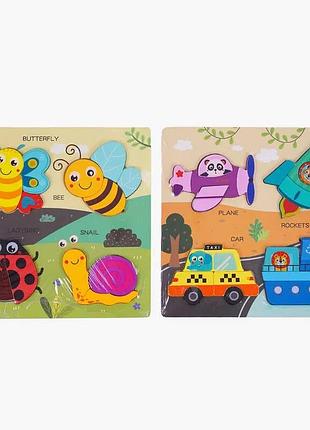 Деревянные классические пазлы c 65043 (60) 2 вида, микс в пленке