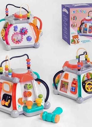Музыкальный развивающий мультибокс 12892 (12/2) wtoys с озвучиванием на украинском языке, световыми и