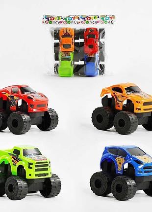 Набор игрушечных инерционных машин 1886 (180/2) 4 шт, яркие цвета