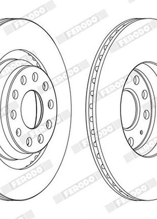 Диск тормозной задн з покриттям vw passat b7 (362) 2.0 2010.08-2015.12 fe ddf1503