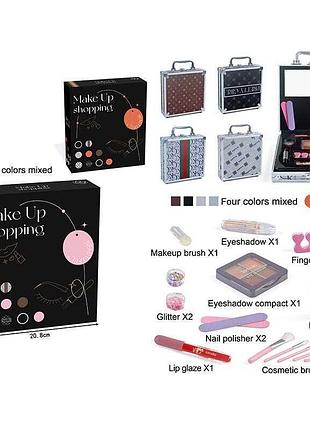 Набор детской косметики ft 2015 e (60) с разнообразными помадами, блестками, зеркальцем и аксессуарами