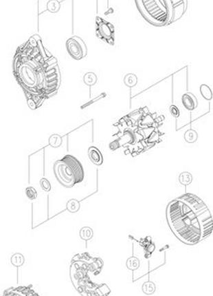 Генератор генератор 114772 mahle/iskra si mh aak5807