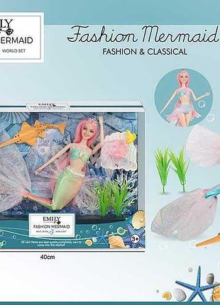 Лялька qj 137 c (36/2) "русалонька" з гнучкими деталями, висота 30 см, морська фігурка у коробці