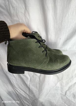 Черевики жіночі осінні весняні демі замша жіночі