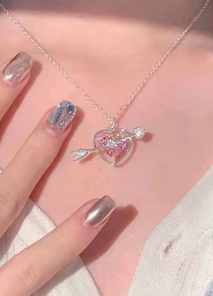 Модная цепочка с кулоном сердце