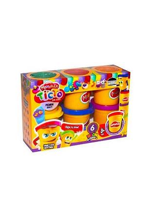 Набір кольорової маси для моделювання master do tmdb-01-01u укр, 6 банок по 50 г