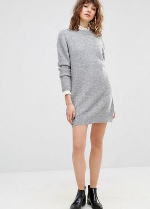 Теплое платье туника с альпакой