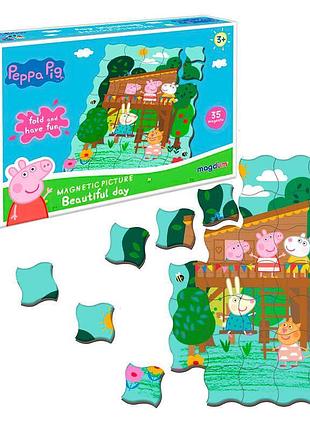 Игры магнитные пазлы me 5031-07 "свинка пеппа: прекрасный день" (60) "magdum"
