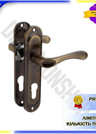 Dm ручка на планці специфікація 2.2 під циліндр fuaro 62 мм бронзова металева для міжкімнатних дверей spe|lz