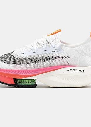 Кросівки nike air zoomx alphafly white/pink premium