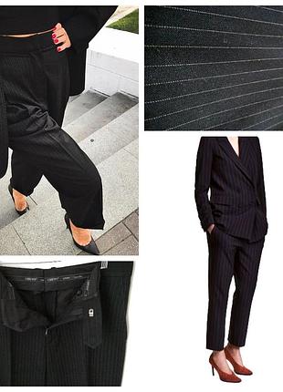 Черные широкие свободные женские брюки штаны палаццо шерсть 97 %