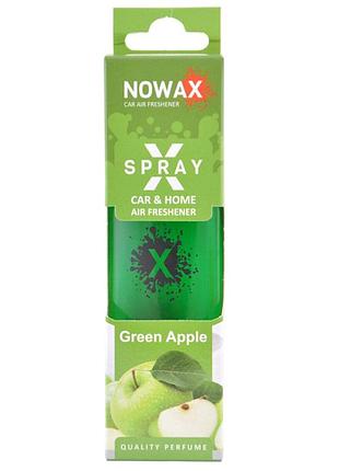 Ve ароматизатор nowax x spray зеленое updated form яблоко для автомобиля спрей фруктовый нейтрализатор